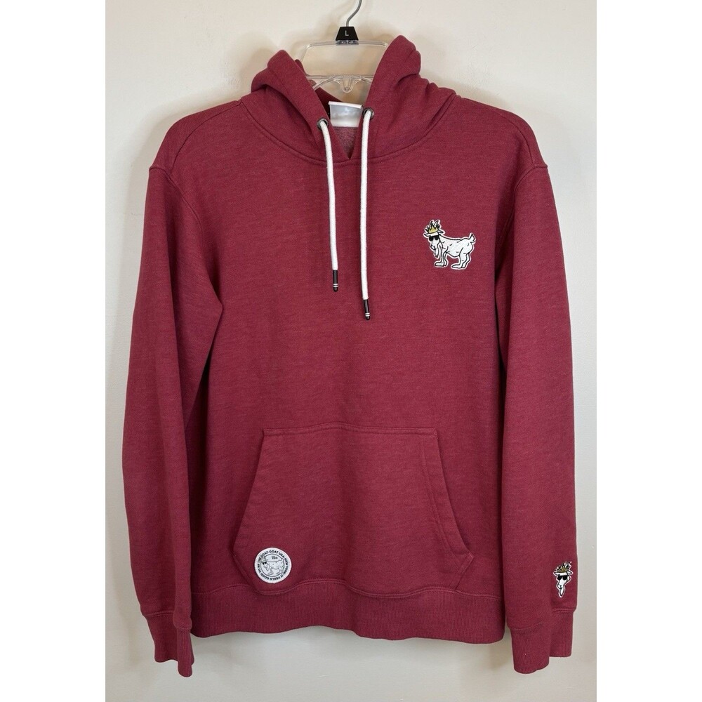 GOAT USA OG Hoodie Sweatshirt Fleece Lined Red Men Medium Streetwear Skater
